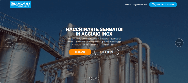 Azienda che produce e installa macchine per la produzione di vini e birra